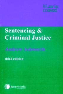 Sentencing and Criminal Justice 