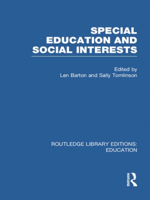 Special Education and Social Interests (RLE Edu M) 