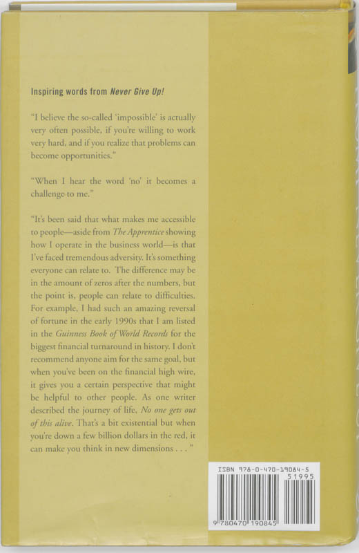 Trump Never Give Up How I Turned My Biggest Challenges into Success