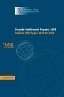 Dispute Settlement Reports 1998: Volume 8, Pages 3325-3764 