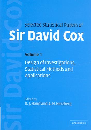 Selected Statistical Papers of Sir David Cox 2 Volume Hardback Set 
