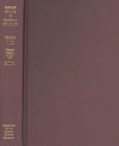 Harvard Studies in Classical Philology, Volume 102 