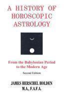 History of Horoscopic Astrology 