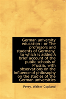 German University Education Or the Professors and Students
