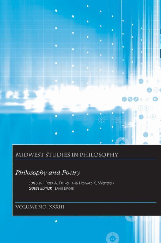Philosophy and Poetry, Volume XXXIII 