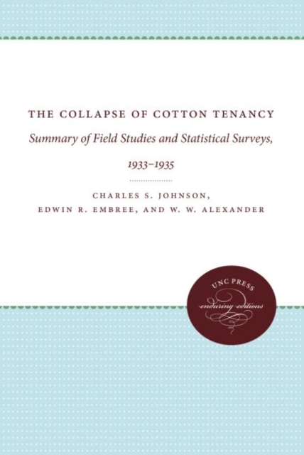 Collapse of Cotton Tenancy Summary of Field Studies and Statistical Surveys, 1933-1935