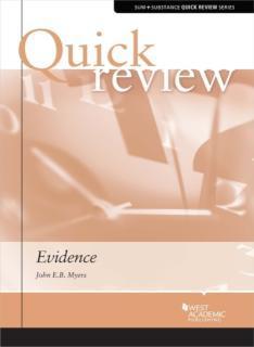 Quick Review on Evidence 