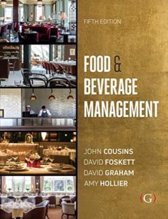 Food and Beverage Management For the hospitality, tourism and event industries
