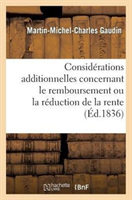 Considerations Additionnelles Concernant Le Remboursement Ou La Reduction de la Rente 