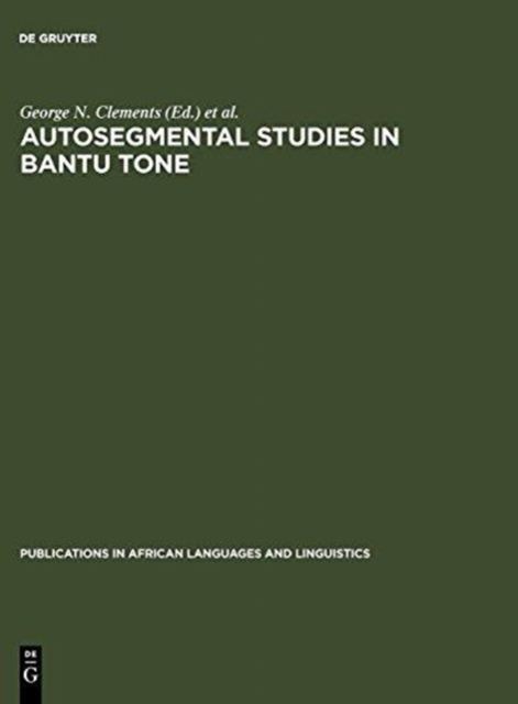 Autosegmental Studies in Bantu Tone 