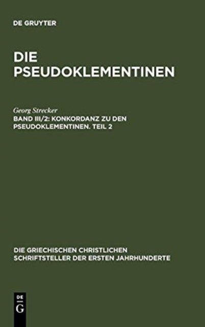 Konkordanz Zu Den Pseudoklementinen, Teil 2 Griechisches Wortregister, Syr