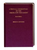 Textual Commentary on the Greek New Testament 