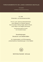 Sozialleistungen Strukturen Und Selektiveaten