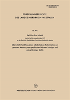 UEber Die Entwicklung Eines Adiabatischen Kalorimeters Zur Genauen Messung Von Spezifischen Warmen 
