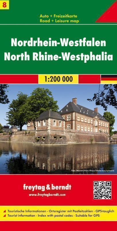 F &B Duitsland 8 Noordrijn-Westfalen Toeristische wegenkaart 1:200 000