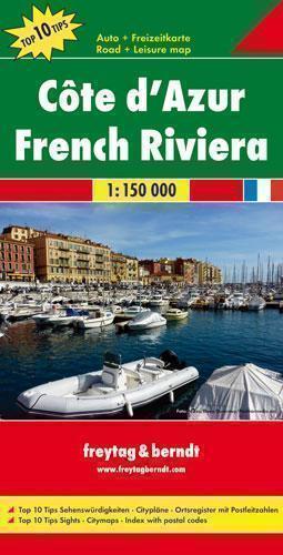 F &B Côte d 'Azur Toeristische wegenkaart 1:150 000