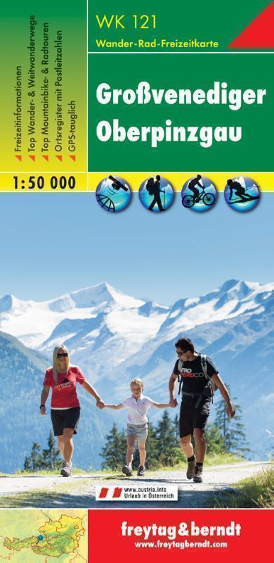 F &B WK121 Großvenediger, Oberpinzgau Wandel- en fietskaart 1:50 000