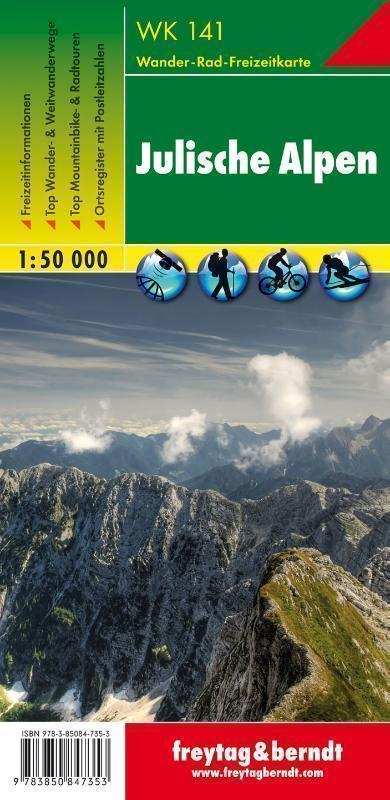 F &B WK141 Julische Alpen Wandel- en fietsatlas 1:50 000