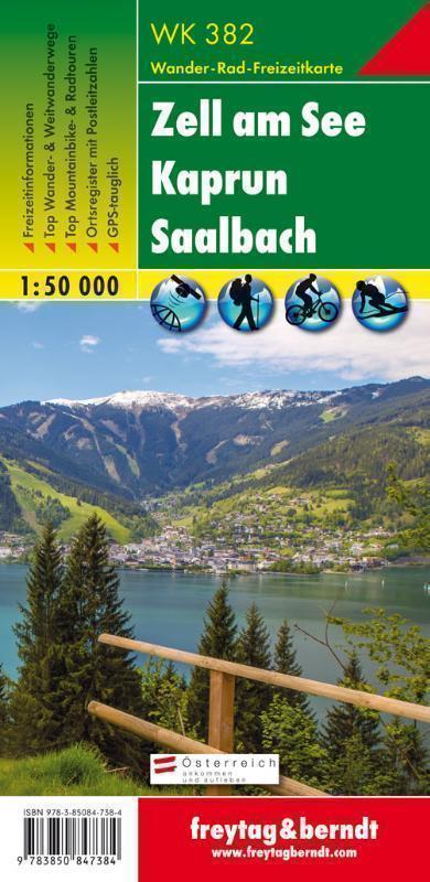 F &B WK382 Zell am See, Kaprun, Saalbach Wandel- en fietskaart 1:50 000