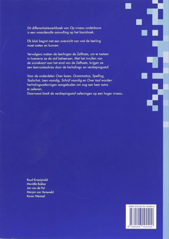 Op Niveau Onderbouw 2 Havo Vwo  Differentiatieboek Lineair