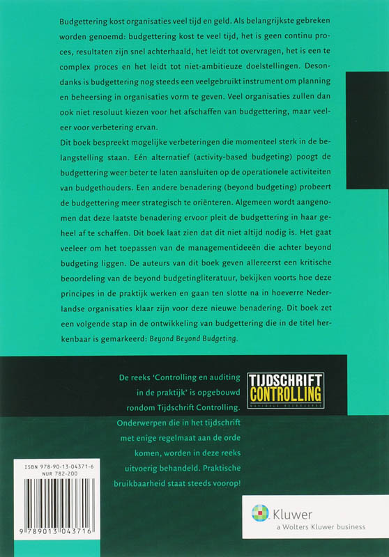 Beyond Beyond Budgeting de toekomst van budgetteren