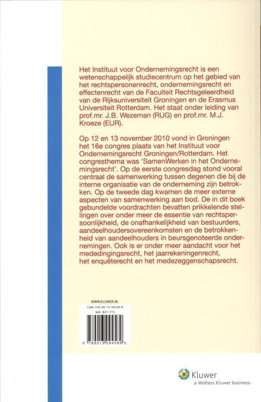 SamenWerken in het ondernemingsrecht 