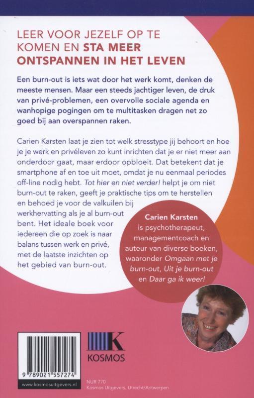 Tot hier en niet verder in 9 stappen uit je stress en burn-out