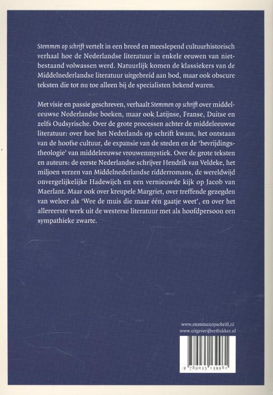 Stemmen op schrift geschiedenis van de Nederlandse literatuur vanaf