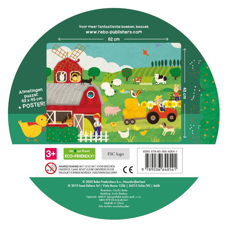 De boerderij - boek + giga puzzel 