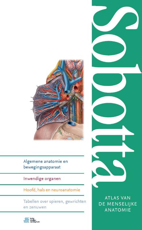 Sobotta cassette 3 delen en tabellenboek Atlas van de menselijke anatomie