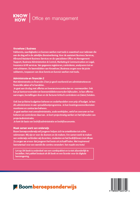 Administratie en financiën 2 | combipakket 