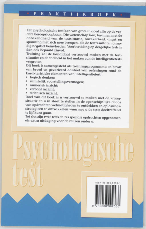Praktijkboek psychologische test voorbereidende oefeningen
