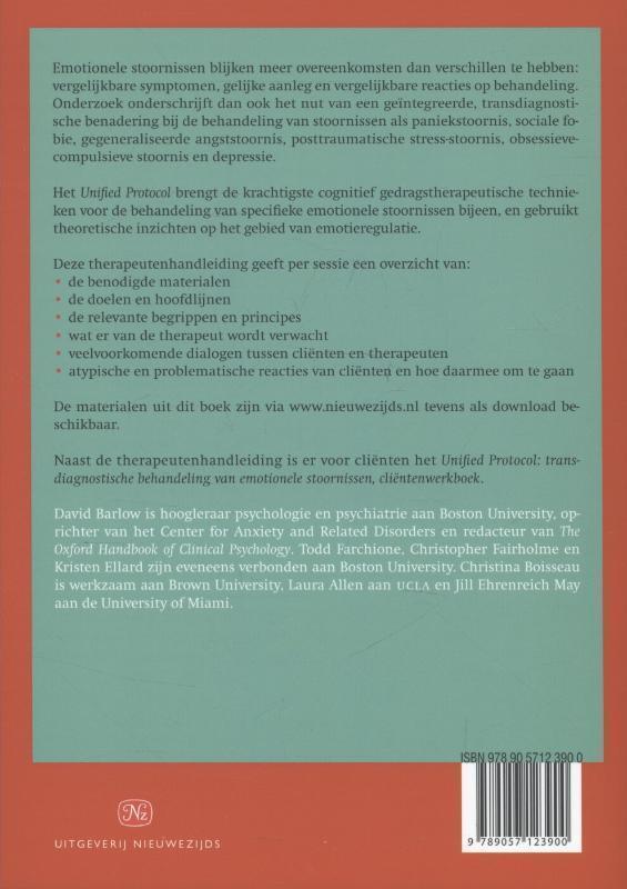 Unified protocol transdiagnostische behandeling van emotionele