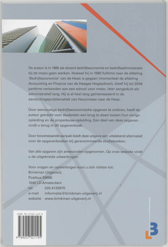 Grondslagen Bedrijfseconomie Opgavenboek