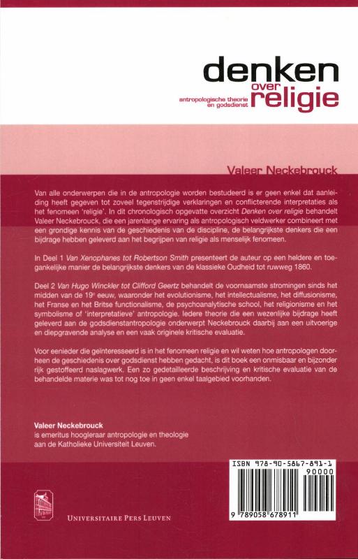 Denken over religie antropologische theorie en godsdienst  Deel 2 Van