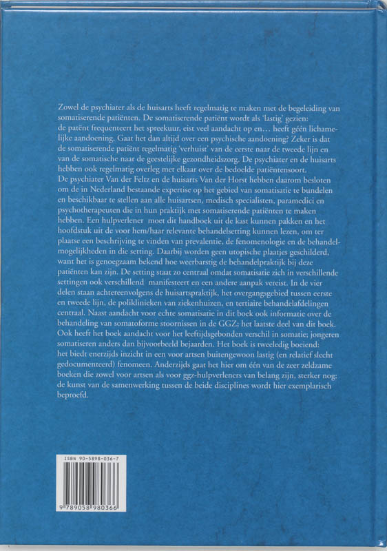 Handboek Somatisatie lichamelijk onverklaarde klachten in de eerste en