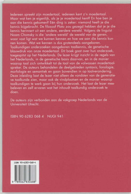 Plato's probleem een inleiding in de generatieve taalkunde