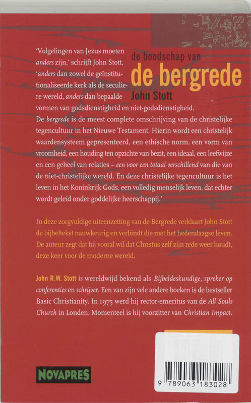 De boodschap van de bergrede een christelijke tegencultuur