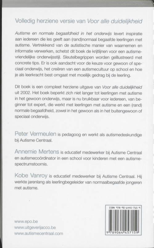Autisme en normaal begaafdheid in het onderwijs 