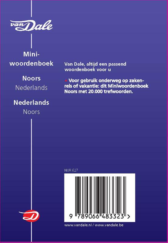 Van Dale Miniwoordenboek Noors Noors-Nederlands Nederlands-Noors