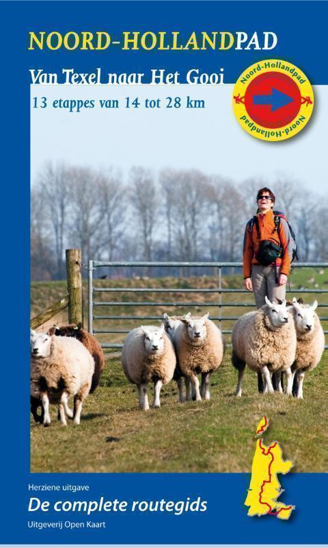 Noord-Hollandpad van Texel naar het Gooi, 13 etappes van 14 tot 28 km