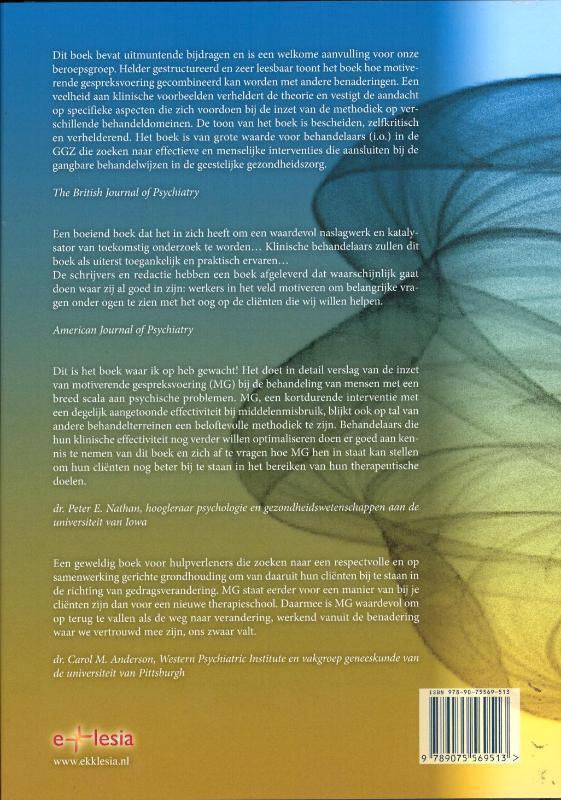 Motiverende gespreksvoering in de GGZ nieuwe perspectieven bij de behandeling van psychiatrische aandoeningen en persoonlijkheidsstoornissen