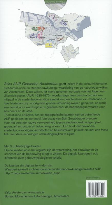 Atlas AUP gebieden Amsterdam uitbreidingswijken in Amsterdam 1940-1960