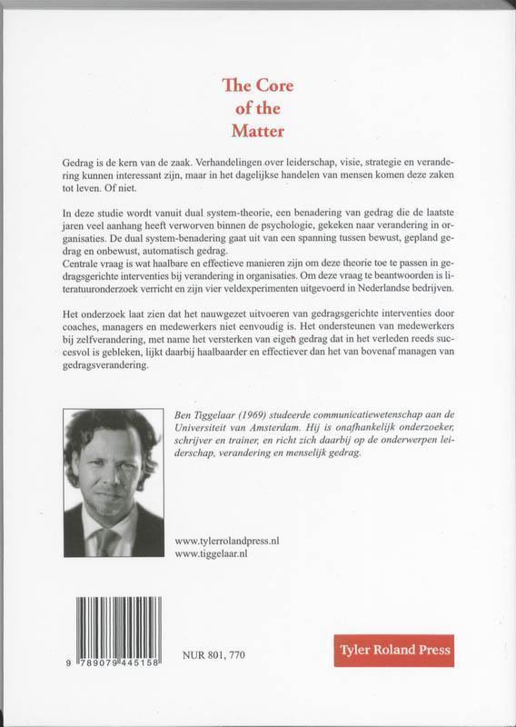 The core of the matter haalbaarheid en effectiviteit van gedragsgerichte