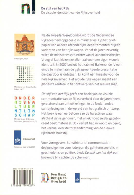 De stijl van het Rijk de visuele identiteit van de Rijksoverheid
