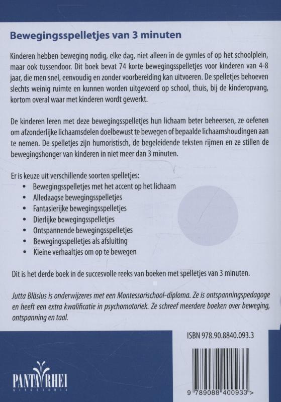 Bewegingsspelletjes van 3 minuten 74 korte bewegingsspelletjes voor kinderen van 4-8