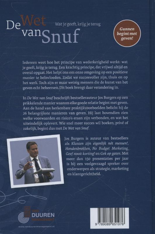 De wet van snuf wat je geeft, krijg je terug