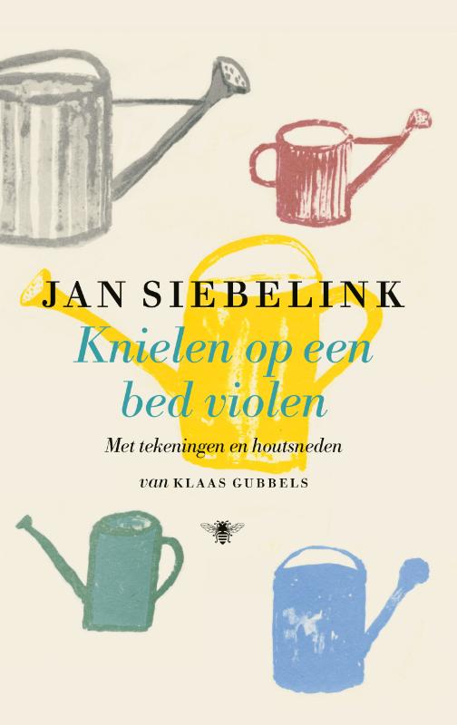 Knielen op een bed violen (geïllustreerd) 