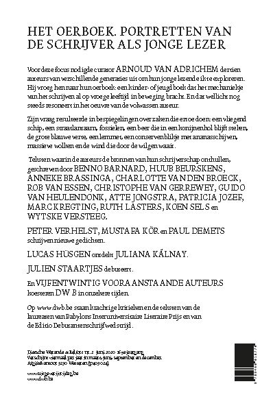 Het oerboek Portretten van de schrijver als jonge lezer