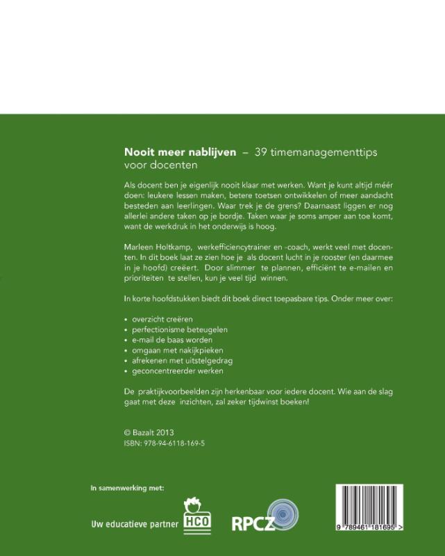 Nooit meer nablijven 39 timemenagementtips voor docenten